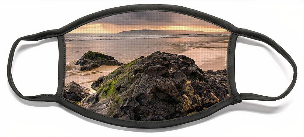Ireland Face Mask featuring the photograph Fishing at Sunset by Nigel R Bell