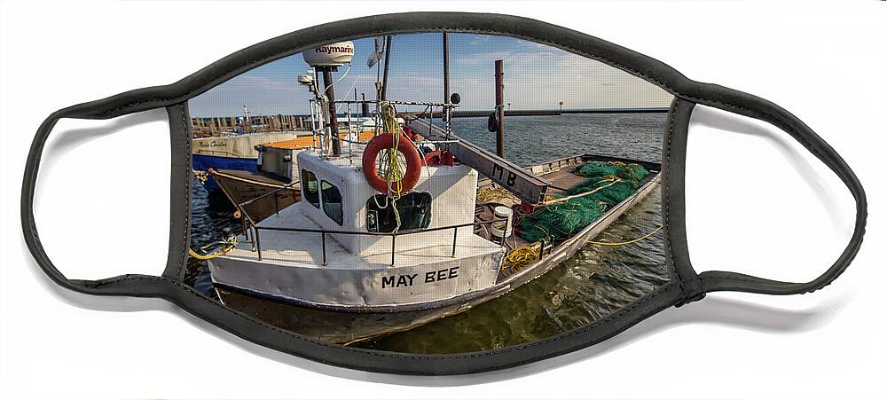 Fishing Boat Face Mask featuring the photograph Fishing Boat May Bee Whitefish Bay Harbor -3421 by Norris Seward