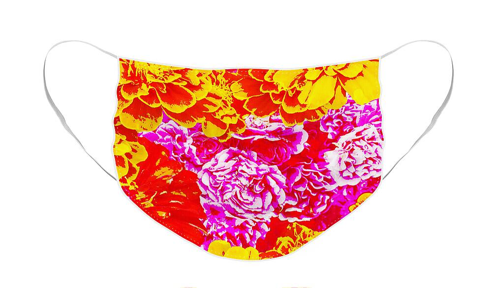 Colorful Flowers Face Mask featuring the photograph Floral Pattern 2013-1 by Thomas Young