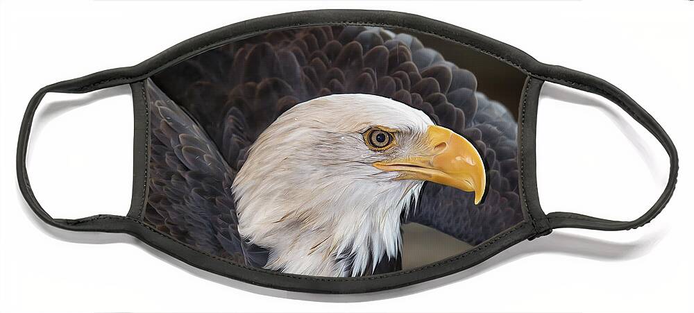 Bald Eagle Face Mask featuring the photograph Fly Like An Eagle by Bill and Linda Tiepelman