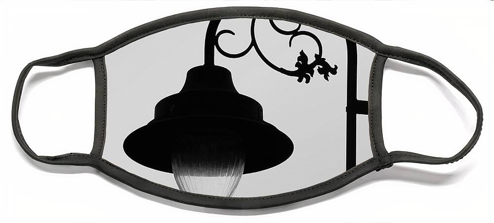 Flying Crow Photography Face Mask featuring the photograph Flying Crow Vs Street Lamp by Prakash Ghai