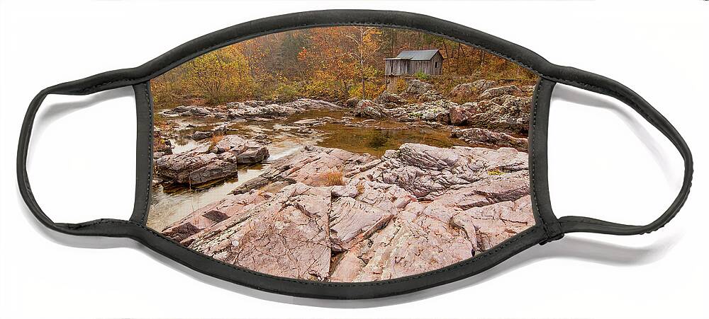 Missouri Face Mask featuring the photograph Foggy Morning at Klepzig Mill by Steve Stuller