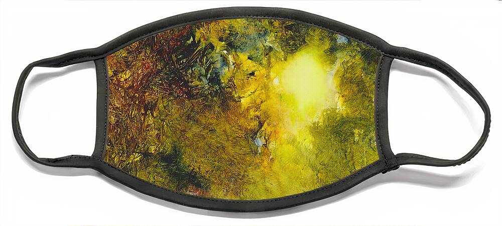 Forest Face Mask featuring the painting Forest Light 65 by David Ladmore