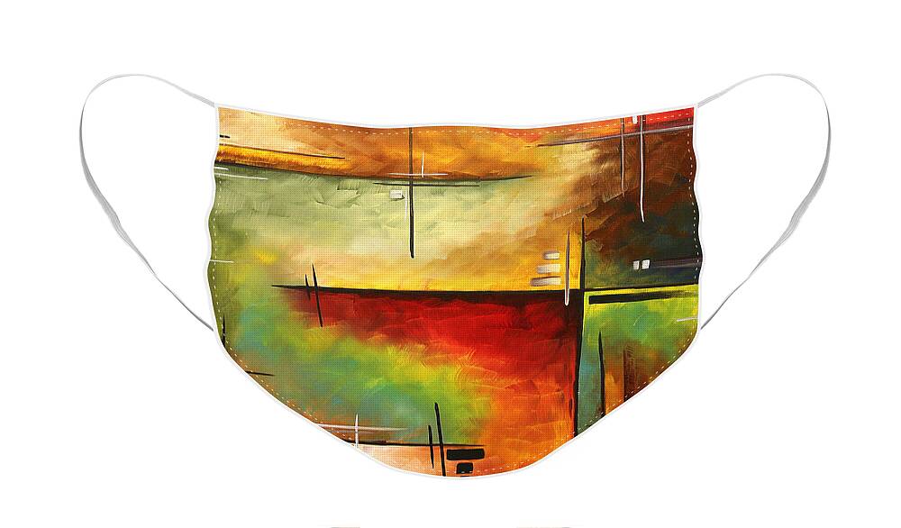 Abstract Face Mask featuring the painting Forgotten Promise by MADART by Megan Aroon