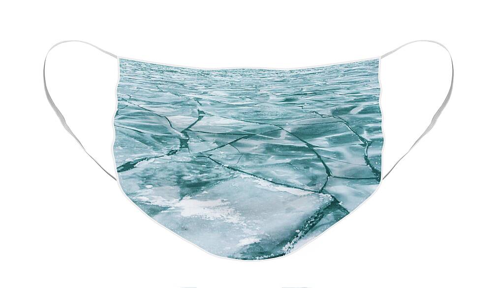 Usa Face Mask featuring the photograph Frozen lake by Framing Places