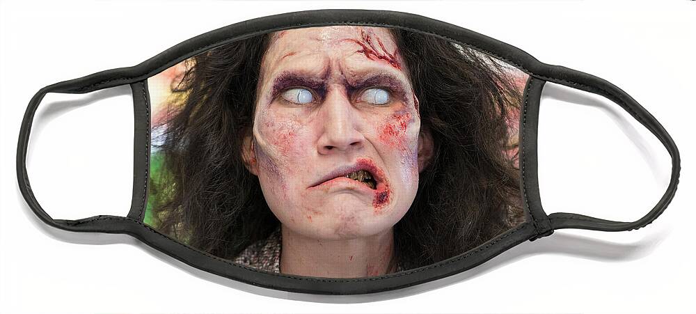 Zombie Face Mask featuring the photograph Funny zombie grimace by Matthias Hauser