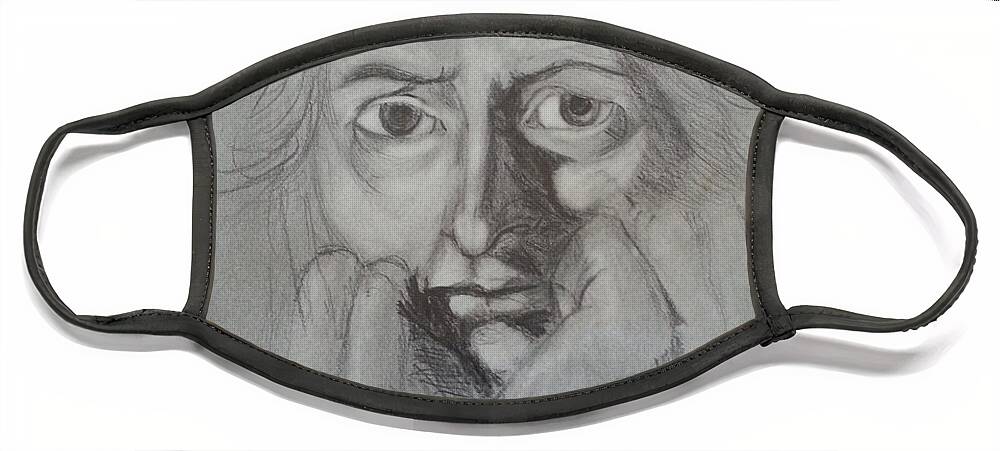 Fuseli Face Mask featuring the painting Fuseli by Amelie Simmons