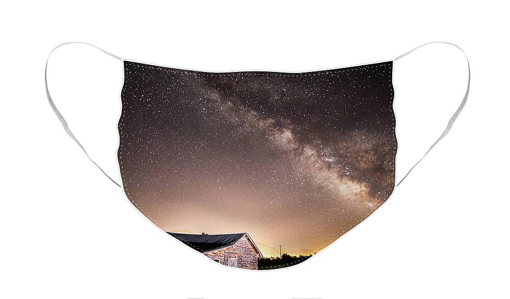 Star Valley Face Mask featuring the photograph Galaxy in Star Valley by Wesley Aston