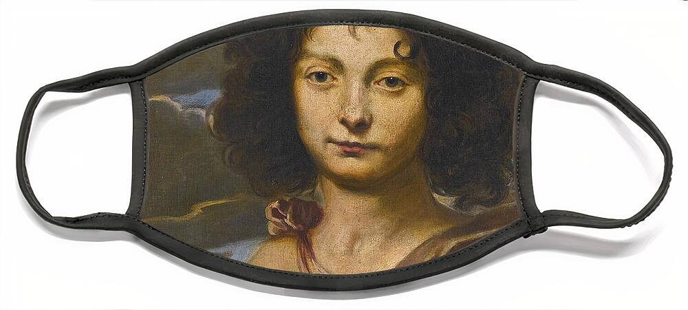 Circle Of Nicolas Regnier Face Mask featuring the painting Ganymede by Circle of Nicolas Regnier