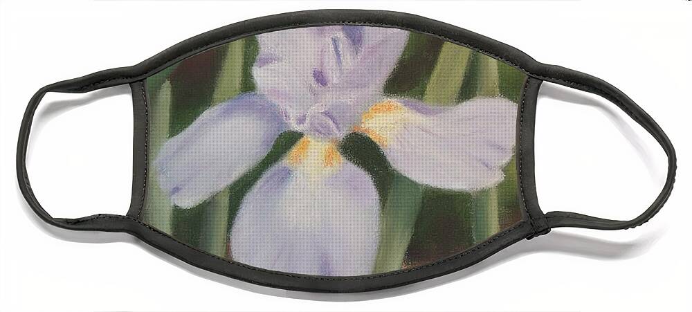 Iris Face Mask featuring the pastel Garden Beauty by Carol Corliss