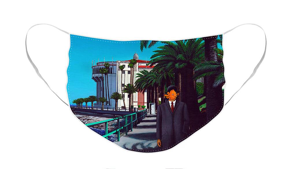 Catalina Face Mask featuring the painting Gary Baldie by Snake Jagger