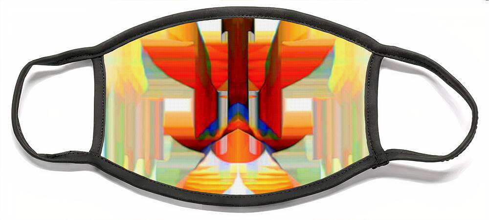 Welcome Face Mask featuring the digital art Gates Of by Rafael Salazar