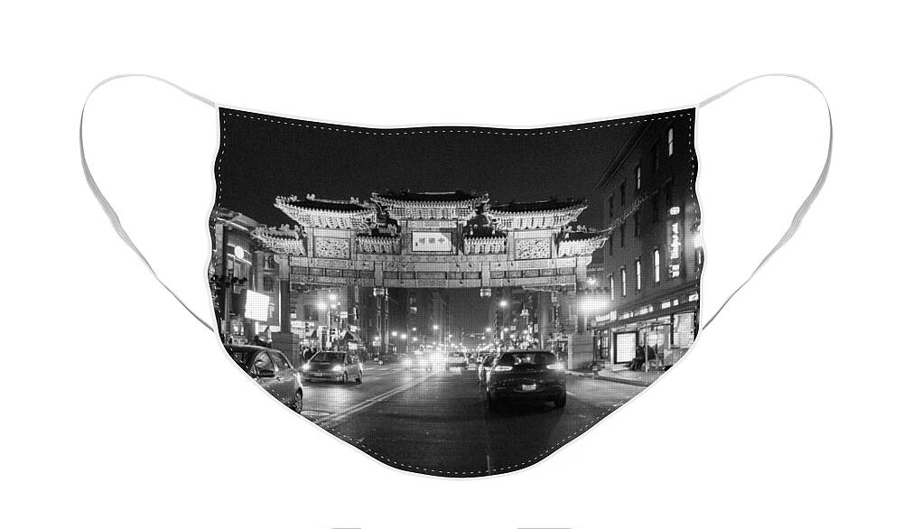 District Of Columbia Face Mask featuring the photograph Gateway to Chinatown by SR Green