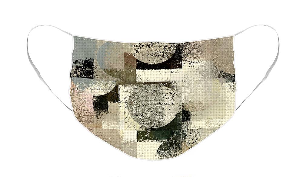 Abstract Face Mask featuring the digital art Geomix - c133et02b by Variance Collections