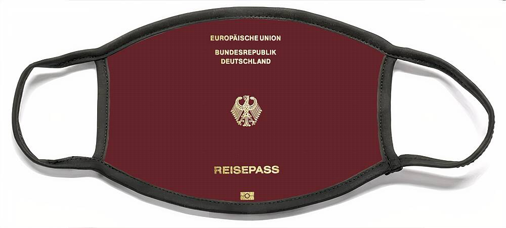 “passports” Collection Serge Averbukh Face Mask featuring the digital art German Passport Cover by Serge Averbukh
