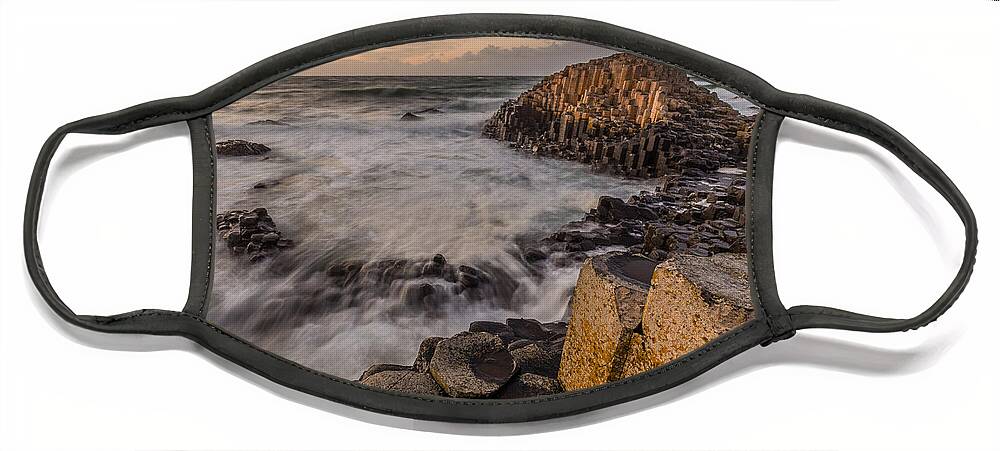 Giants Face Mask featuring the photograph Giants Causeway 3 by Nigel R Bell