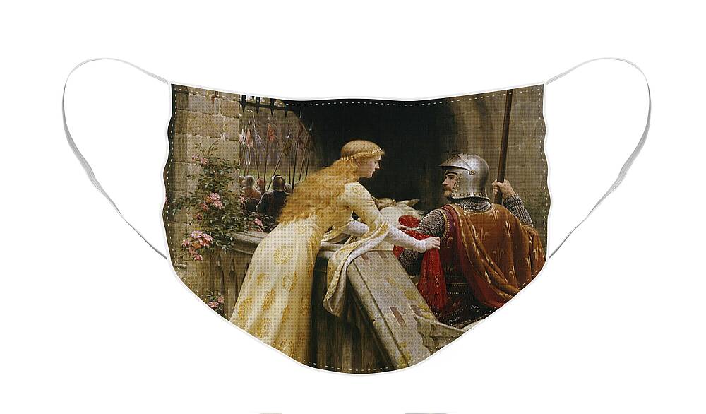 God Speed Face Mask featuring the painting God Speed by Edmund Blair Leighton