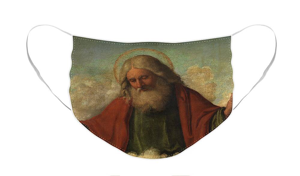 Christ Face Mask featuring the painting God the Father by Cima da Conegliano