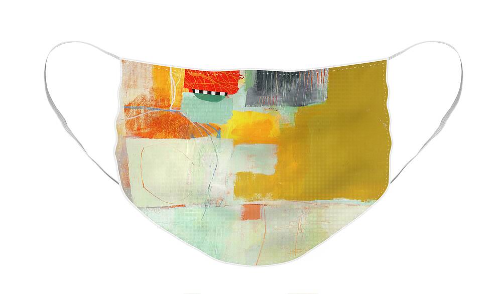 Jane Davies Face Mask featuring the painting Going Around in Circles by Jane Davies