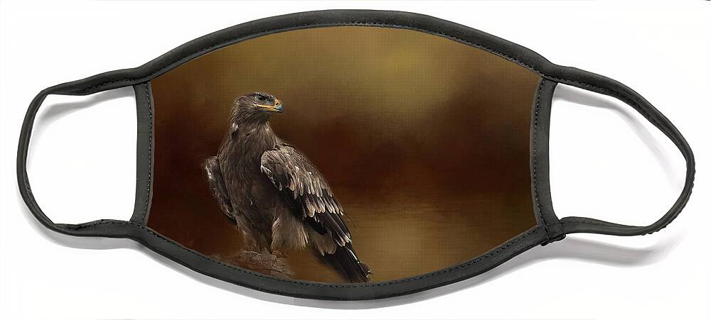 Golden Eagle Face Mask featuring the photograph Golden Eagle by Eva Lechner