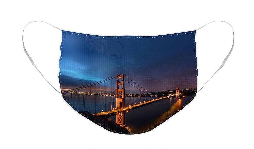 Bridge Face Mask featuring the photograph Golden Gate Bridge by Larry Marshall
