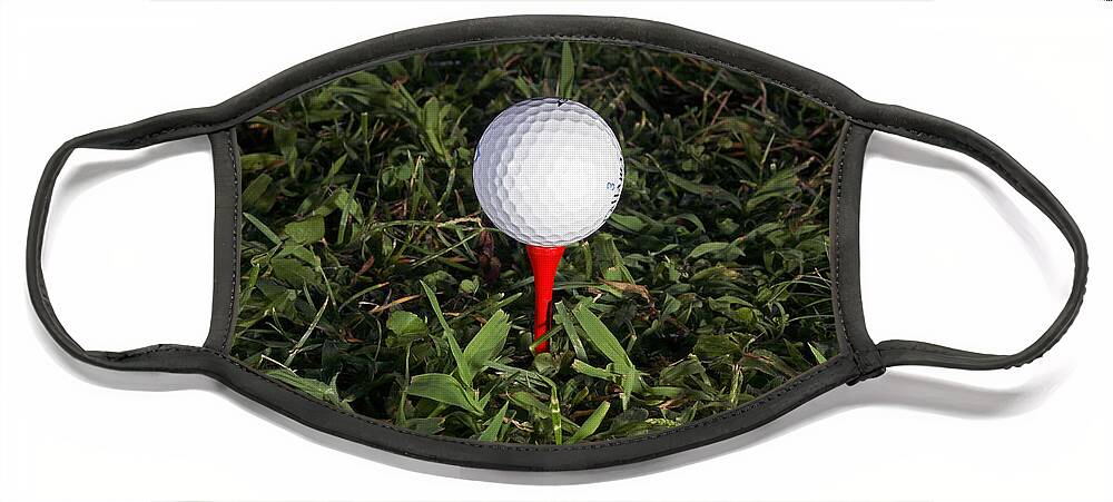 Golf Face Mask featuring the photograph Golf Ball by Ted Kinsman