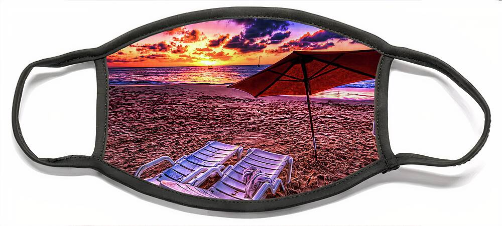 Hdr Face Mask featuring the photograph Gone swimming in Tobago by Sharon Ann Sanowar