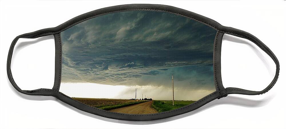 Storm Face Mask featuring the photograph Goodland KS Supercell by Ed Sweeney