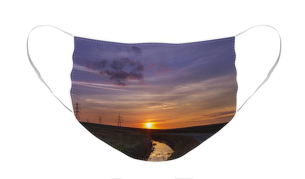Sunset Face Mask featuring the photograph Goodnight by Chris Smith