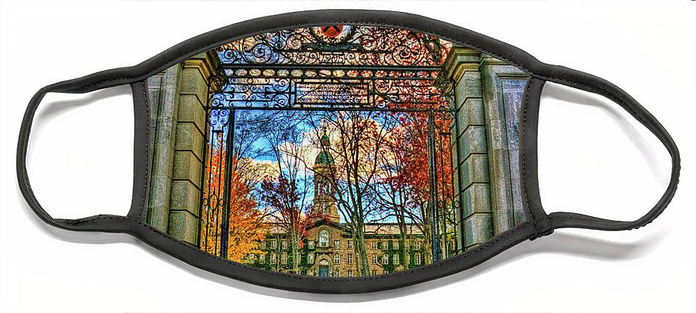 Entrance Face Mask featuring the photograph Gothic building at Princeton University by Geraldine Scull