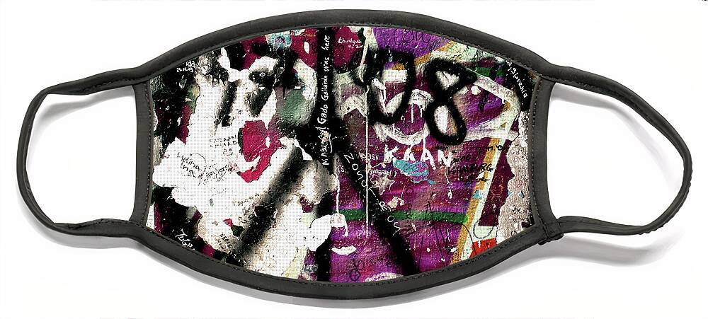 Berlin Face Mask featuring the photograph Graffiti on the Berlin Wall by Adriana Zoon