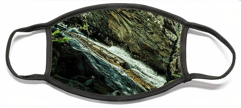 Granite Falls Face Mask featuring the photograph Granite Falls Of Ancient Cedars by Troy Stapek