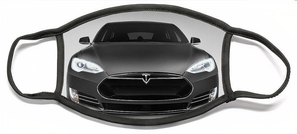 Extreme armoede rijstwijn draagbaar Gray Tesla Model S luxury electric car front view Face Mask by Maxim Images  Exquisite Prints - Pixels