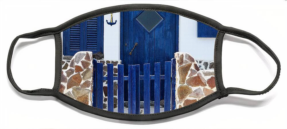 Home Face Mask featuring the photograph Greek traditional house by Michalakis Ppalis