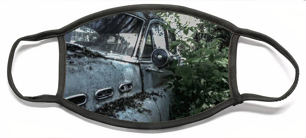 Antique Auto Face Mask featuring the photograph Green Buick #3 by Kristine Hinrichs