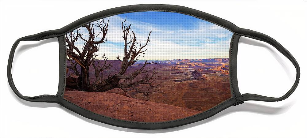 Green River Overlook Face Mask featuring the photograph Green River Overlook by Edgars Erglis