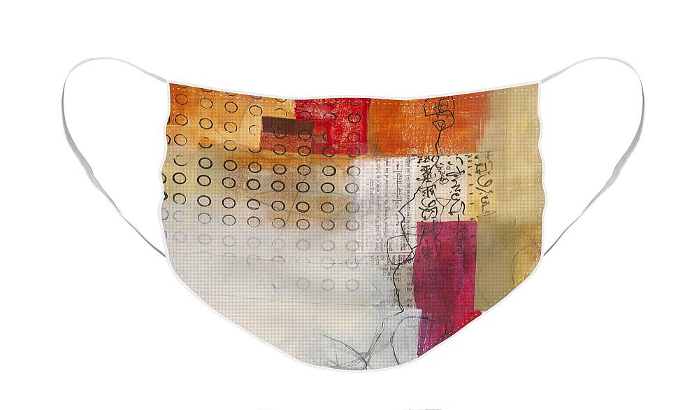 Jane Davies Face Mask featuring the painting Grid 10 by Jane Davies