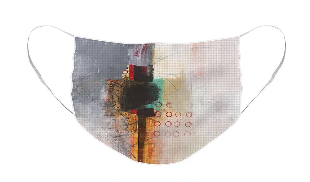 Jane Davies Face Mask featuring the painting Grid 11 by Jane Davies