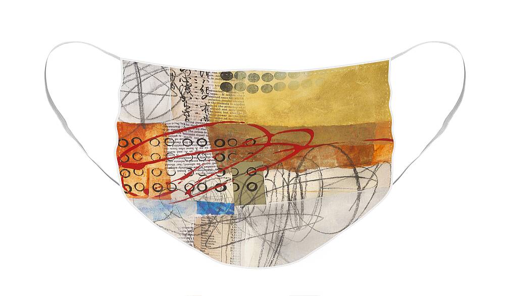 Jane Davies Face Mask featuring the painting Grid 12 by Jane Davies