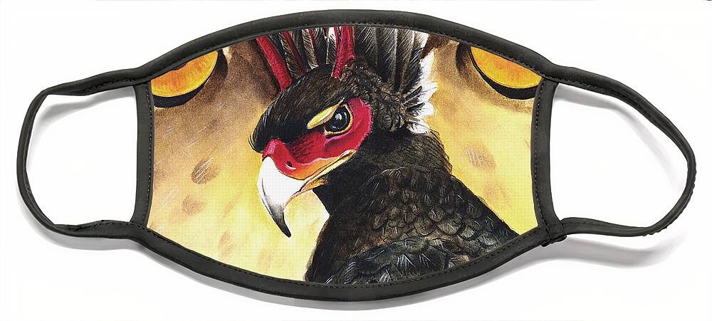Griffin Face Mask featuring the painting Griffin Sight by Melissa A Benson