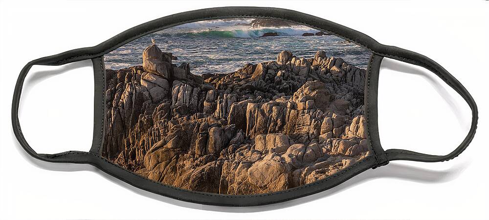 Rocky Coastline Face Mask featuring the photograph Guardians of the Shore by Derek Dean