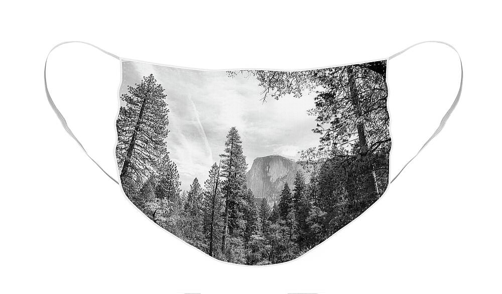 Half Dome Face Mask featuring the photograph Half Dome by Aileen Savage