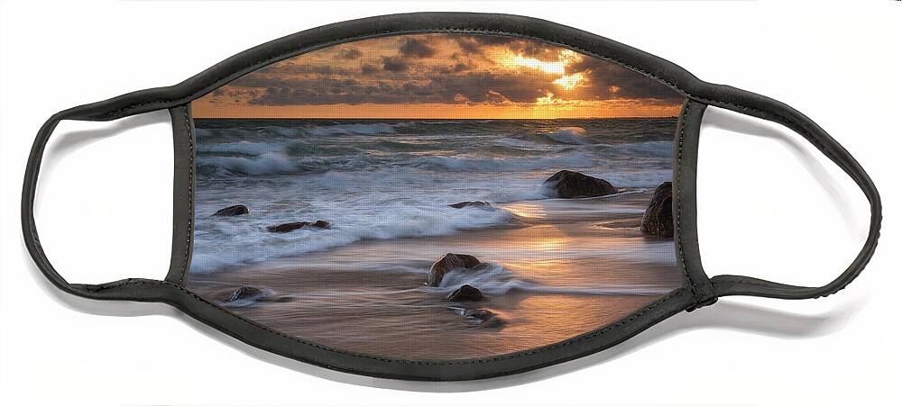 Rhode Island Seascapes Face Mask featuring the photograph Harbinger by Kim Carpentier