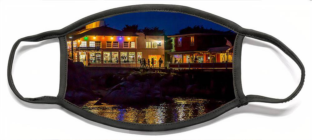 Monterey Face Mask featuring the photograph Harbor House by Derek Dean