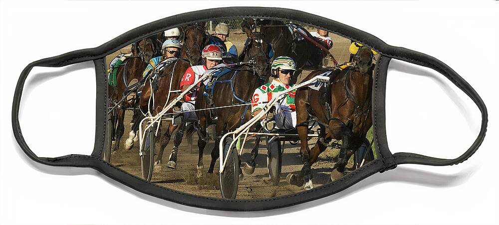 Harness Racing Face Mask featuring the photograph Harness Racing 9 by Bob Christopher
