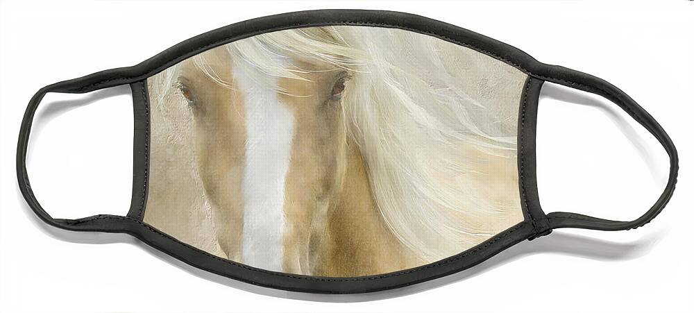 Horses Face Mask featuring the painting Spun Sugar by Colleen Taylor