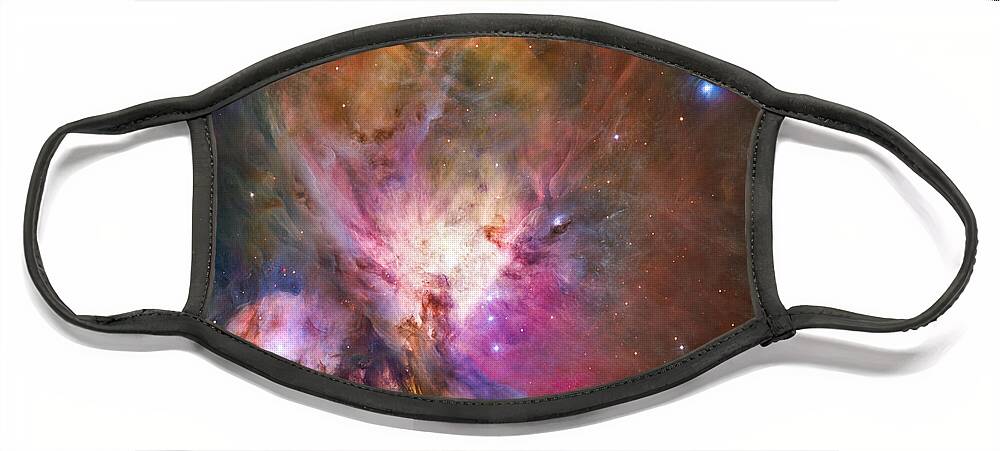#faatoppicks Face Mask featuring the photograph Hubble's sharpest view of the Orion Nebula by Adam Romanowicz