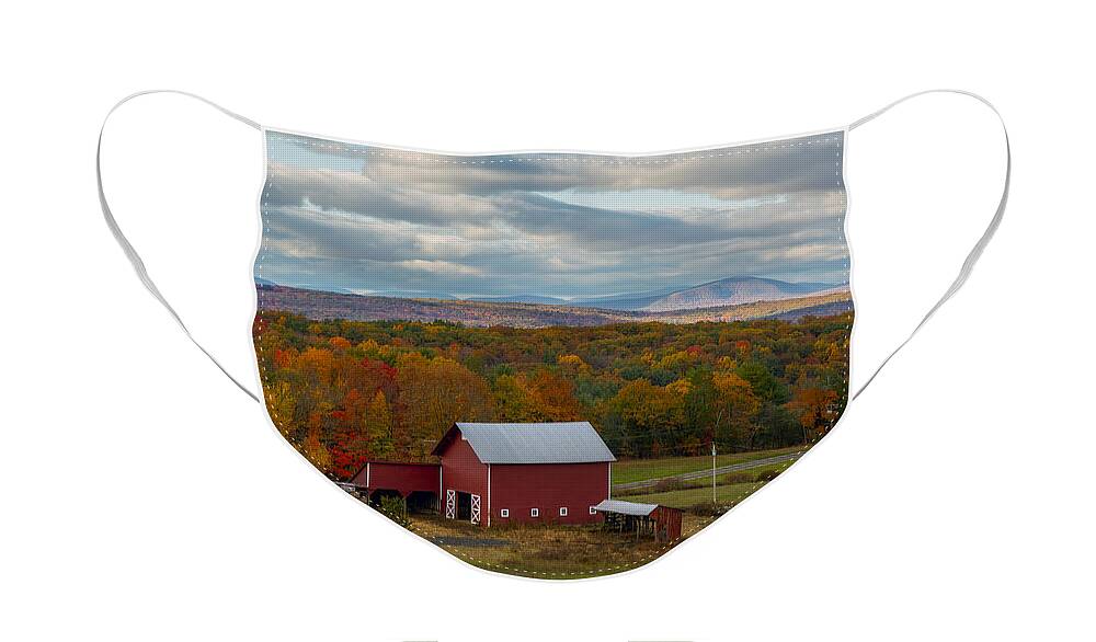 Autumn Face Mask featuring the photograph Hudson Valley NY Fall Colors by Susan Candelario