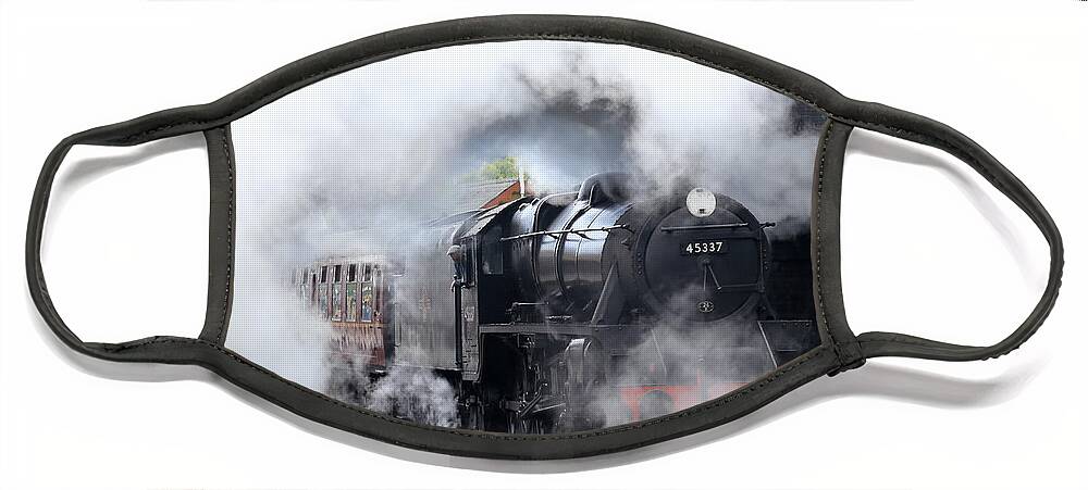 Steam Loco Face Mask featuring the photograph Huffing and Puffing by Tony Mills