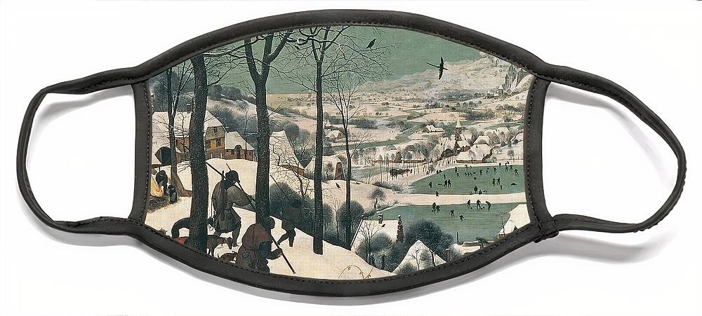 Hunters Face Mask featuring the painting Hunters in the Snow by Pieter the Elder Bruegel